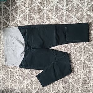 2 for $35 - Thyme Women’s Maternity Dark Green Corduroy Slim Fit Pants - Size: S